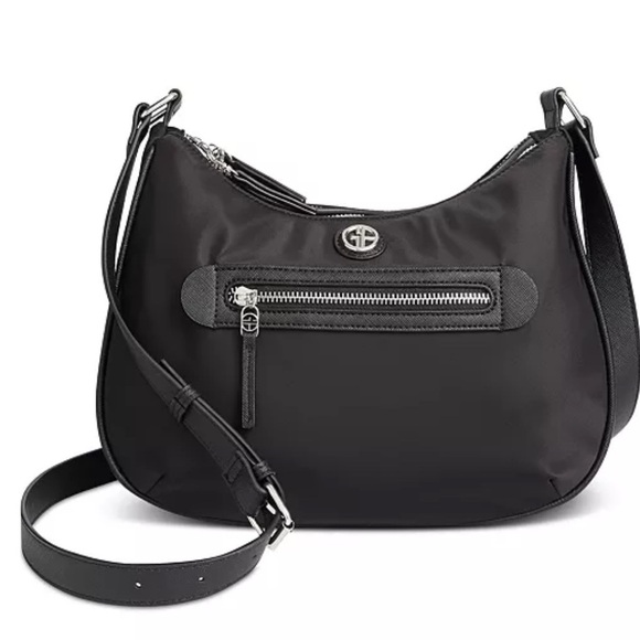 Giani Bernini black Nylon Hobo Bag crossbody - Picture 1 of 14